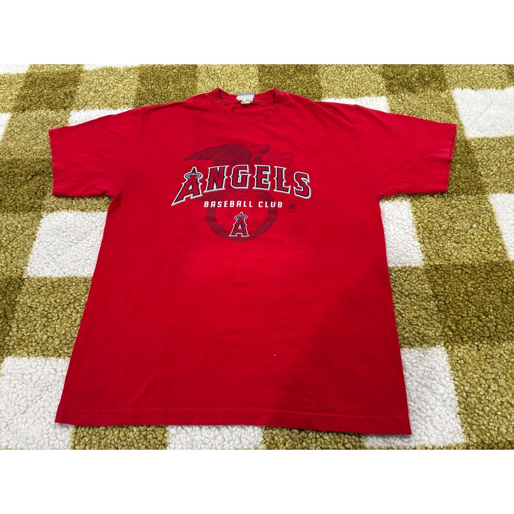 MLB Genuine Merchandise Los Angeles Angels Baseball Club Red T-Shirt Mens Large